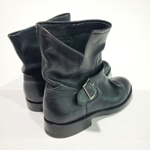 Frye Natalie Engineer Leather Boots Size 9 - Picture 13 of 16